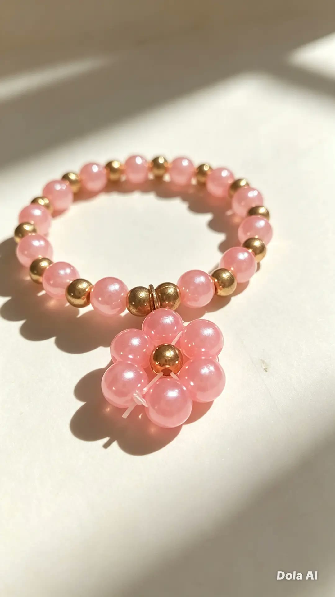 Pulseira Flor Rosa