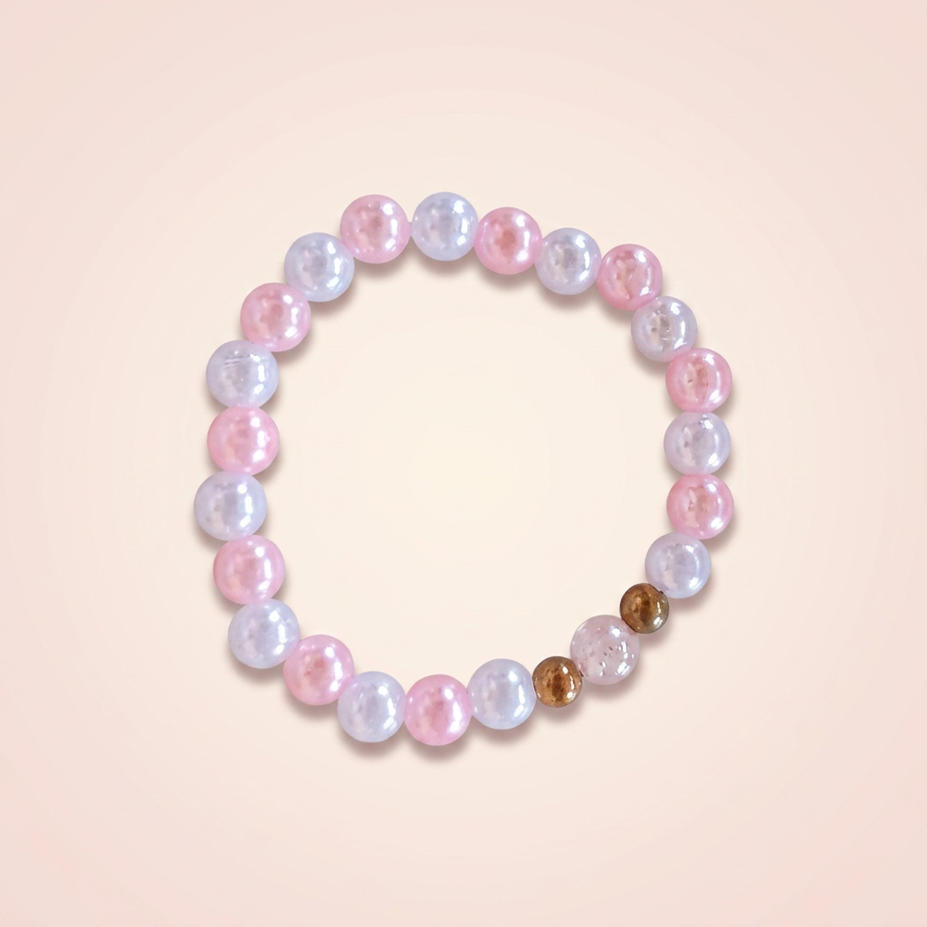 Pulseira Pérola Rosa